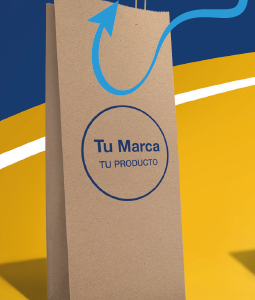 Bolsa Fondo Cuadrado con Asas Marrón (12x37cm Fuelle 9cm) - para Botellas de Vino